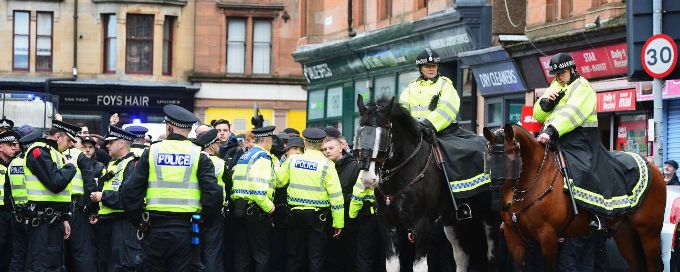 Celtic supporter jailed for 10 months after punching three police horses