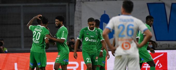 Saint Etienne go top after win at Marseille