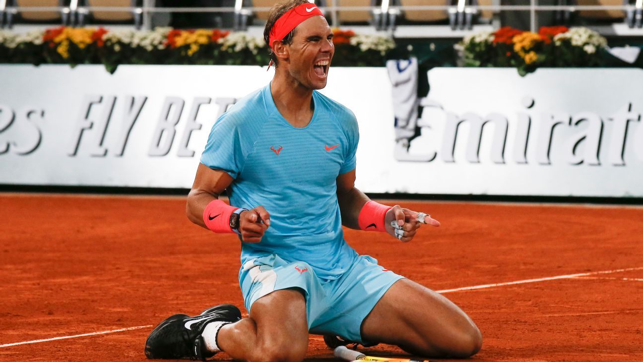 Nadal gets record-tying 20th Slam title at French