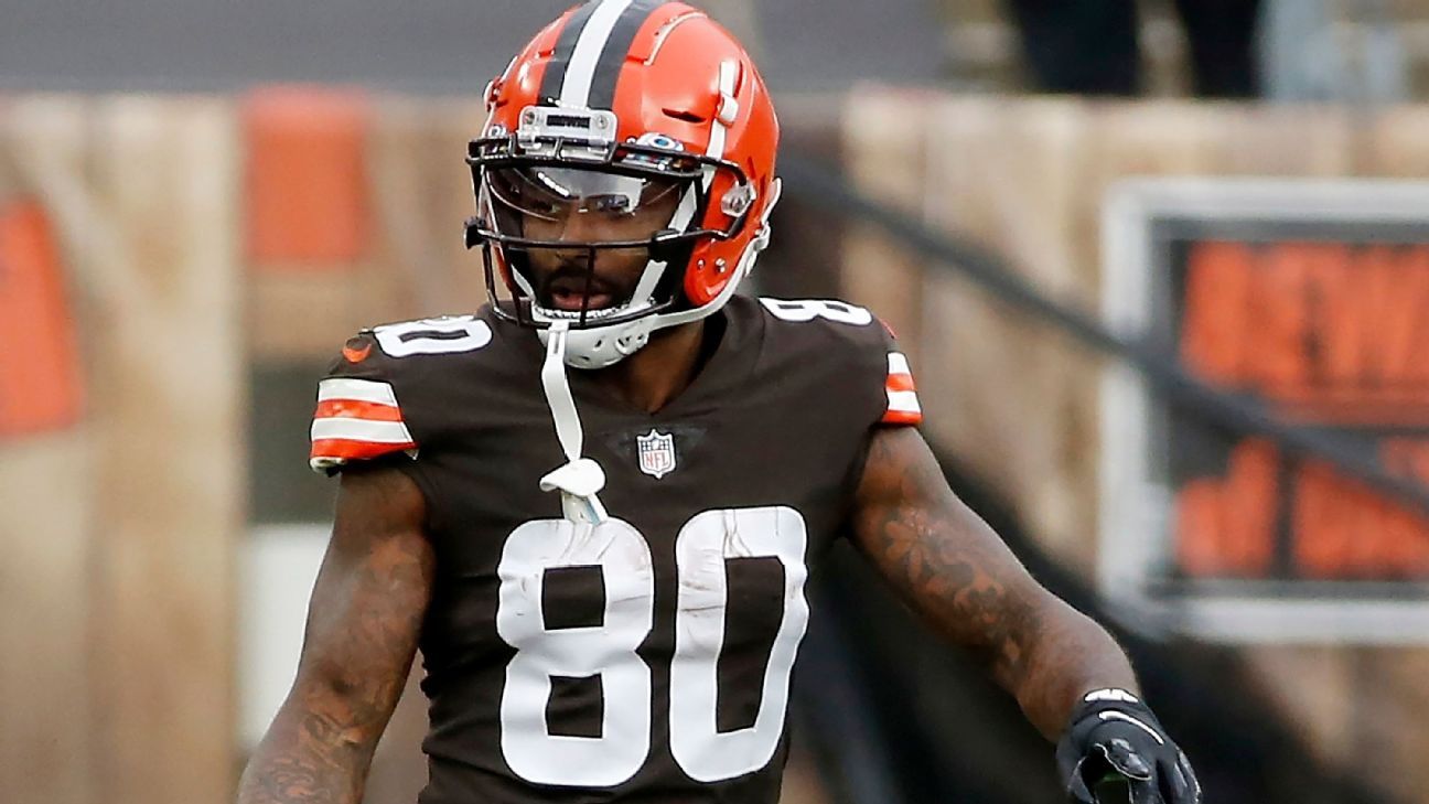 Cleveland Browns down four wide receivers vs. New York Jets due to COVID-19 protocols