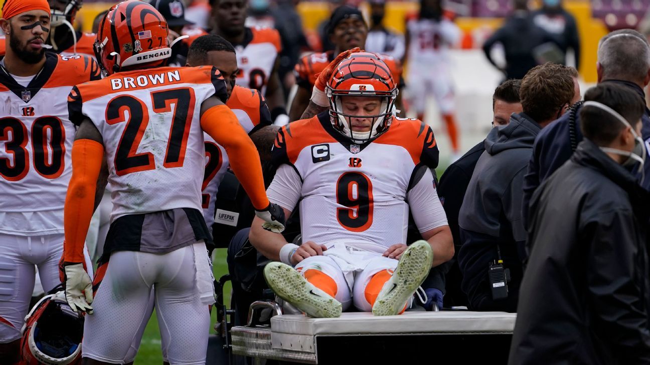 Joe Burrow of Cincinnati Bengals posts a video of him walking in recovery from knee surgery