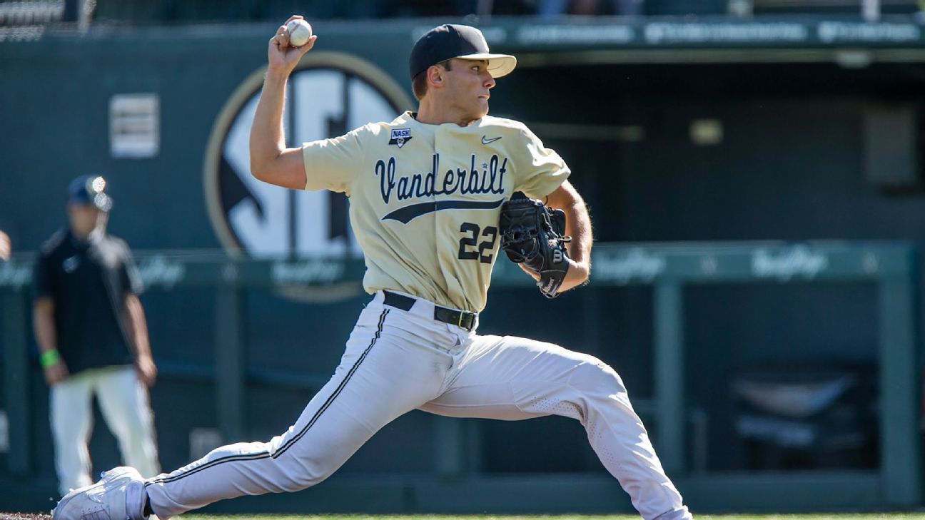 Jack Leiter de Vandy follows us with 7 more unsuccessful entries in the victory against Missouri