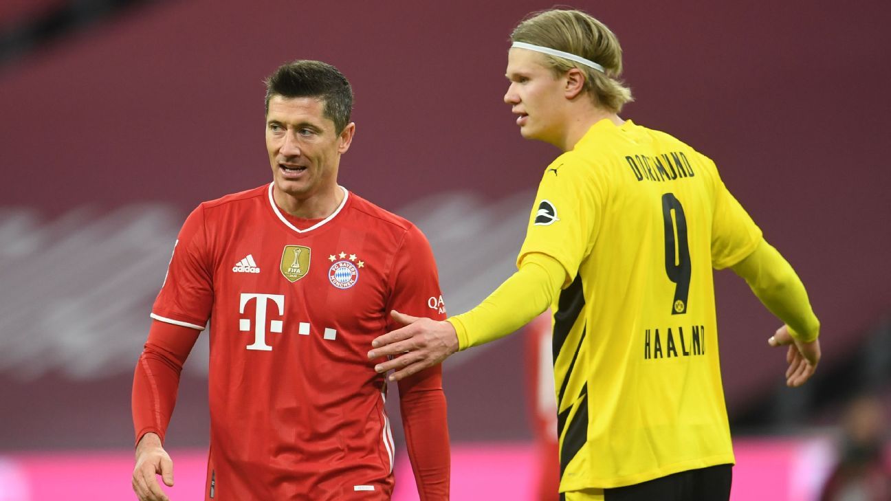Robert Lewandowski reminds Erling Haaland of the Bundesliga pecking order