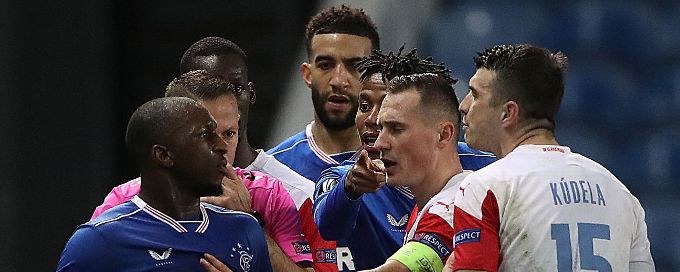 Slavia Prague's Kudela handed 'provisional' one-game ban for racist abuse towards Rangers' Kamara