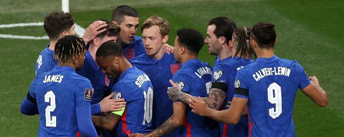 Calvert-Lewin scores two as England cruise past San Marino at Wembley