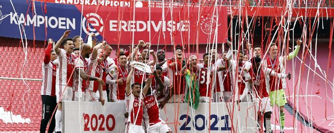 Ajax crowned Dutch champions after thumping win over Emmen