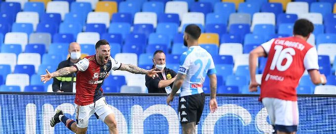 Nandez snatches valuable draw at the death for Cagliari against Napoli
