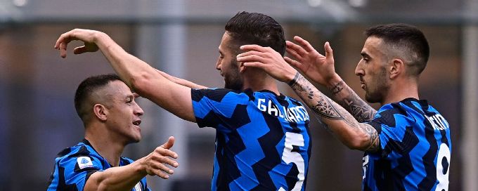 Champions Inter celebrate title in style with thrashing of Sampdoria