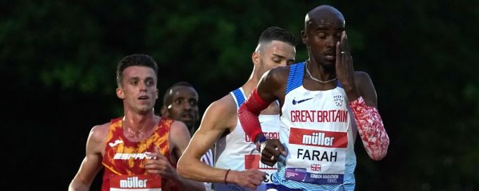 Mo Farah misses Olympic 10,000m qualification time