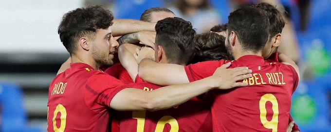 Spain debuts 16 players in win over Lithuania with senior side quarantined ahead of Euros