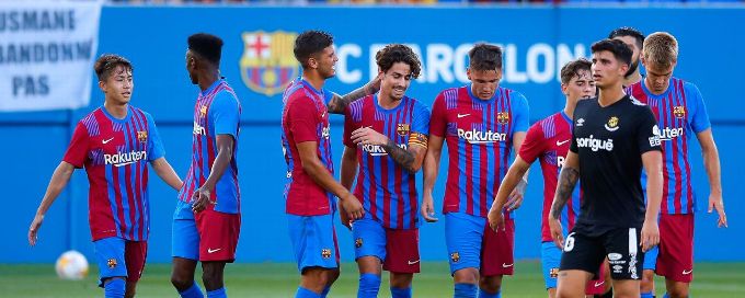 Barcelona beat Gimnastic de Tarragona on Rey Manaj hat trick