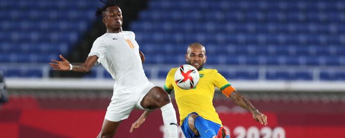 Olympics 2020: Two red cards in Ivory Coast- Brazil stalemate; Douglas Luiz sent off on 13 minutes