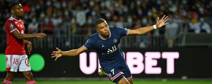 Kylian Mbappe scores as Lionel Messi waits in wing as PSG beat Brest to go top