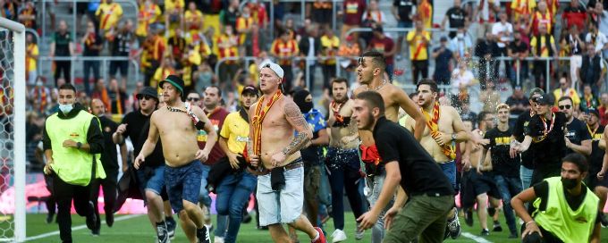 Crowd trouble mars Lens derby victory over champions Lille