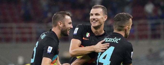 Edin Dzeko double helps Inter Milan hit six past Bologna