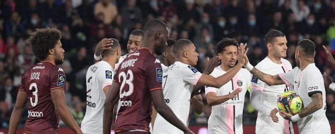 PSG beats Metz as Achraf Hakimi nets second late in stoppage time