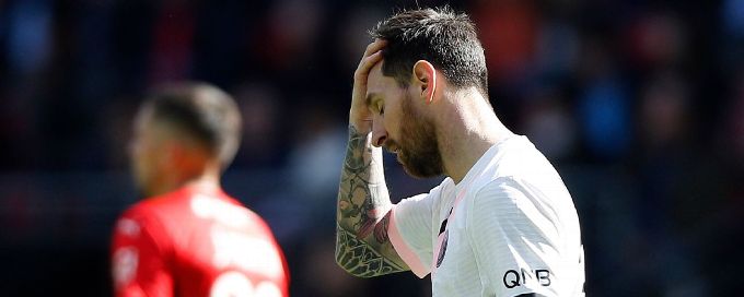 PSG suffer shock Rennes loss as Messi misses target again