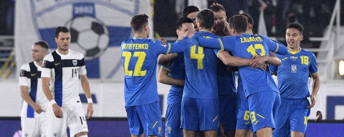 First-half goals give Ukraine 2-1 win over Finland in World Cup qualifier
