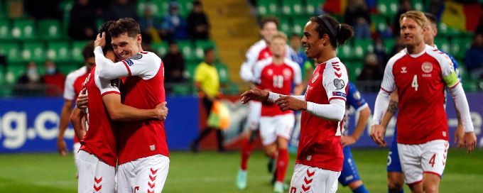 Dominant Denmark dismantle Moldova in 4-0 win