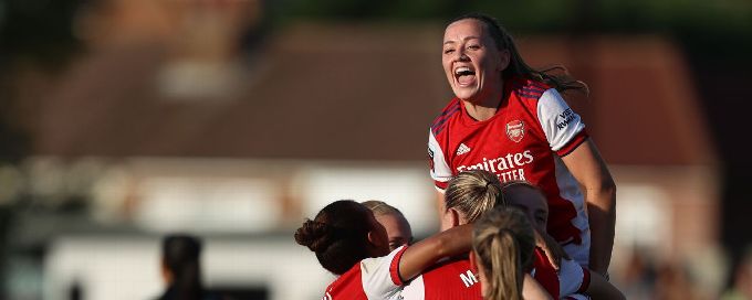 Arsenal continue 100% WSL record with Katie McCabe stunner