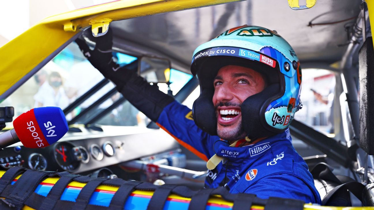 Daniel Ricciardo lives out his boyhood dream at the wheel of Dale Earnhardt’s car