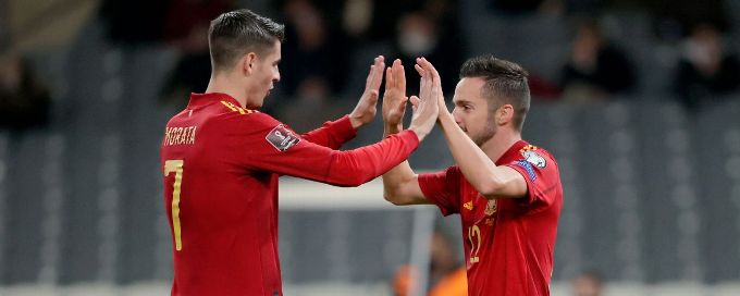 Spain on cusp of World Cup after win at Greece on Pablo Sarabia's goal