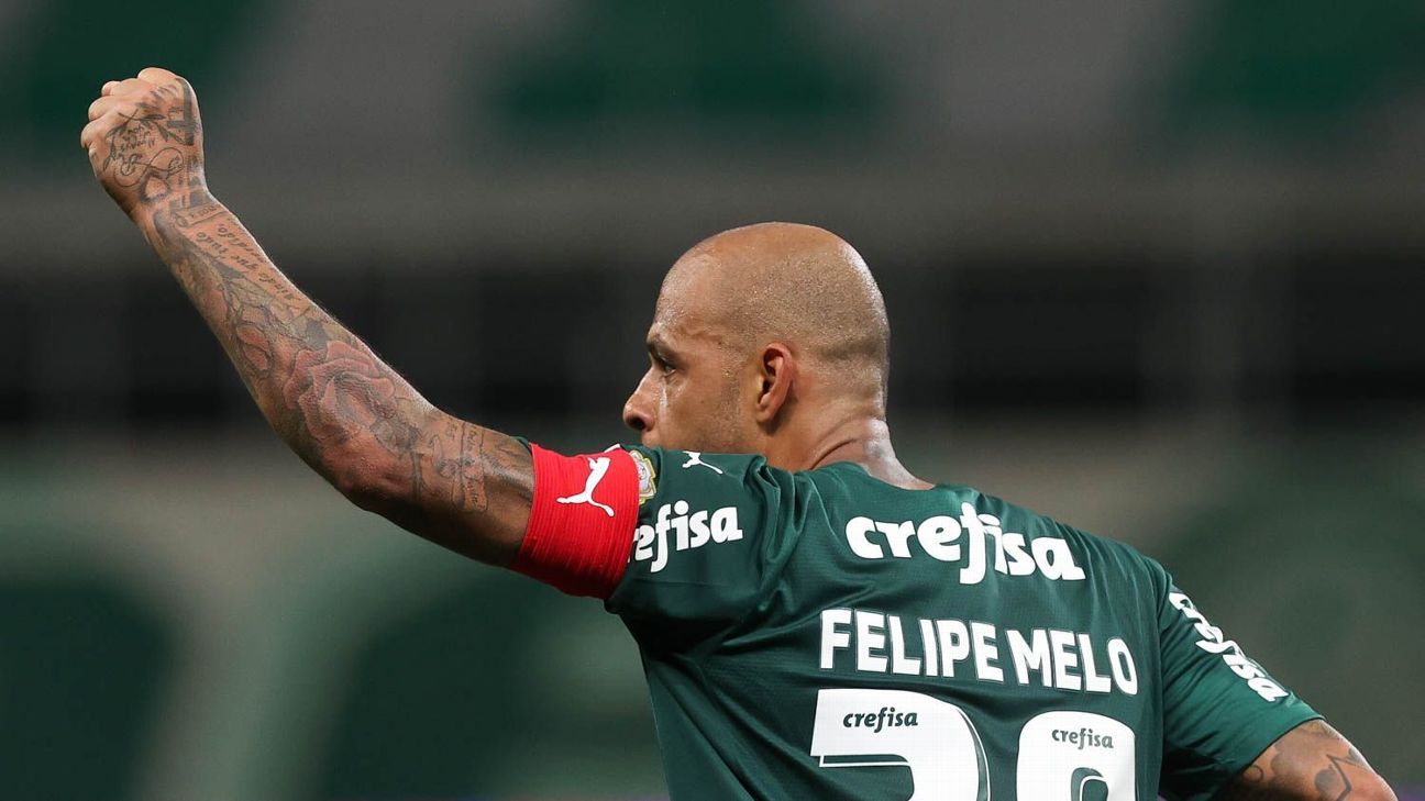 O ''adeus'' do Capitão: Palmeiras anuncia saída de ídolo Felipe Melo após cinco anos no clube