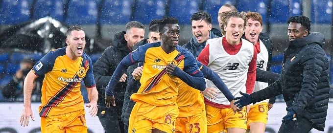 Felix Afena-Gyan, 18, hits brace as Jose Mourinho's Roma sinks Andriy Shevchenko's Genoa