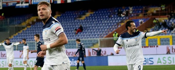 Lazio's Ciro Immobile scores twice in important win over Sampdoria