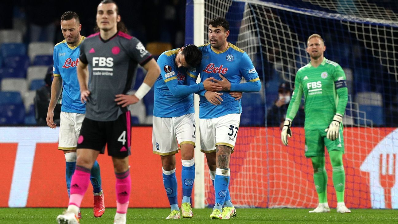 Leicester City tersingkir ke Liga Konferensi Eropa saat Napoli mencapai babak sistem gugur Liga Eropa