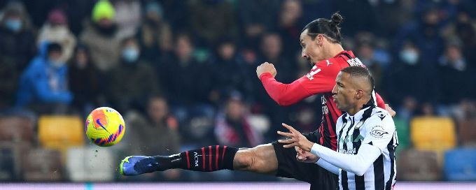 Acrobatic Zlatan Ibrahimovic strike earns Milan last-gasp draw at Udinese