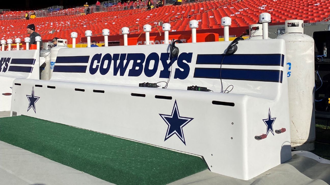 Dallas Cowboys telah memanaskan bangku yang dikirim untuk pertandingan jalan melawan Tim Sepak Bola Washington