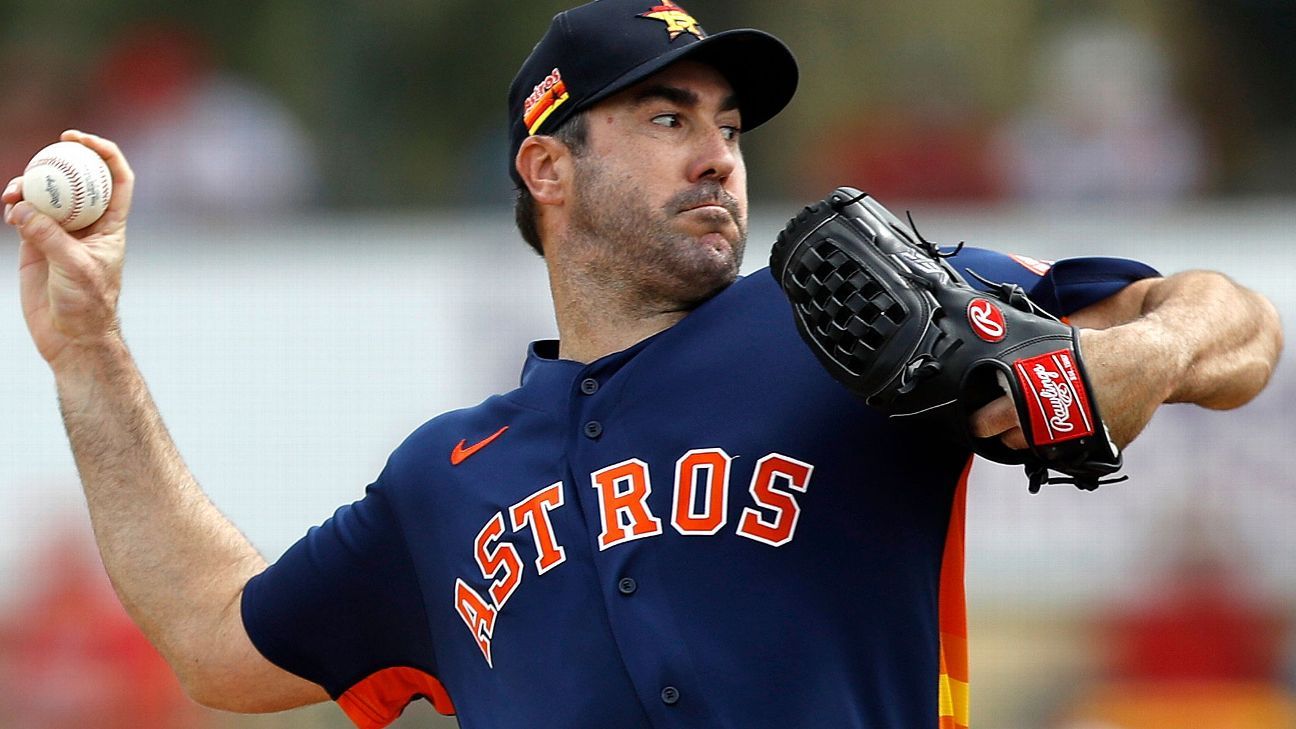 Houston Astros ace Justin Verlander sharp in first start since 2020, throws two hitless spring training innings