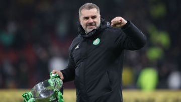 Ange Postecoglou wins first Celtic title with Scottish League Cup final victory