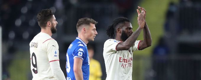 Kessie strikes twice as AC Milan beat Empoli to take hold of second place