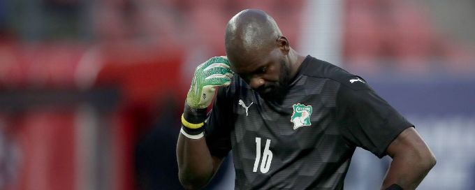 Ivory Coast goalkeeper Gbohouo banned on eve of AFCON