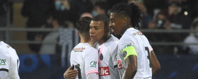 Kylian Mbappe hat trick sees PSG ease into Coupe de France last 16