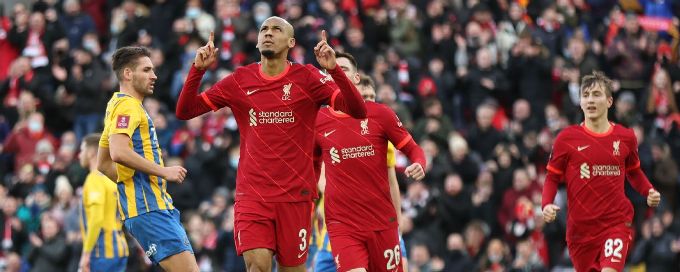 FA Cup: Liverpool ease past Shrewsbury after early scare