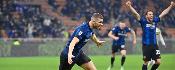 Last-gasp Dzeko header earns leaders Inter win over Venezia