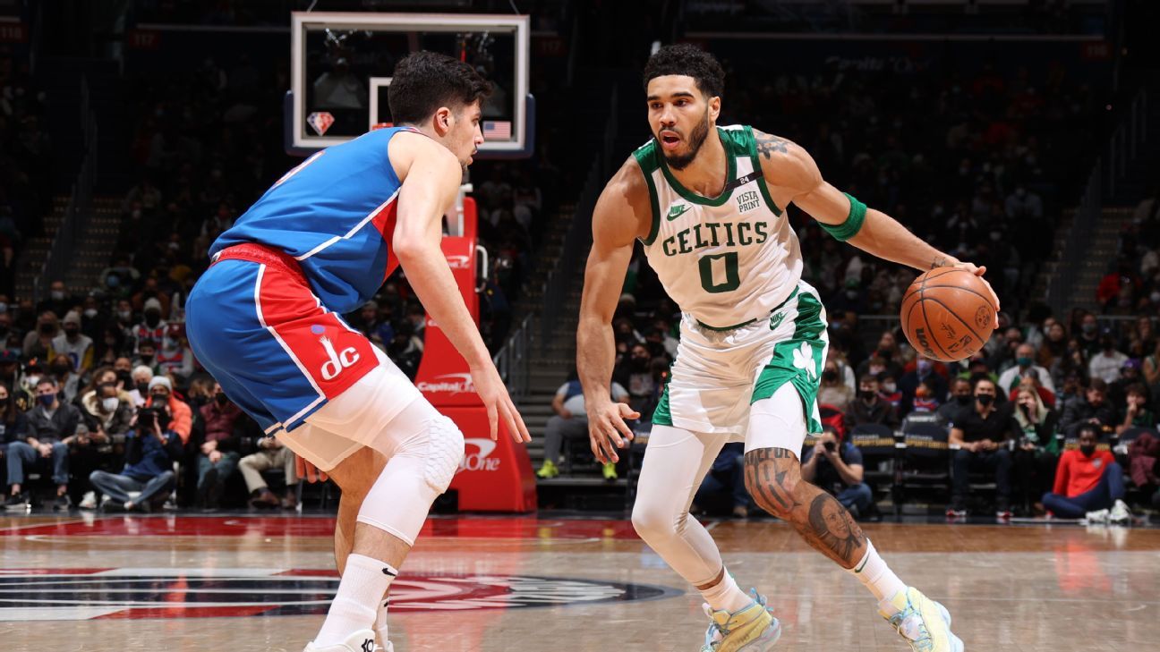 Jayson Tatum mencetak 51 poin dalam ledakan Boston Celtics atas Washington Wizards