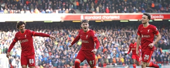 Liverpool's Harvey Elliott scores on return in FA Cup win over Cardiff