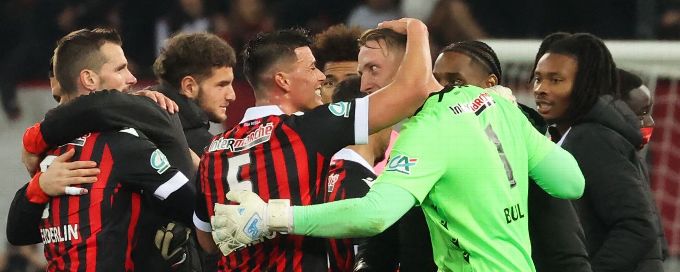 Kluivert double propels Nice into French Cup semifinals