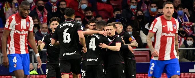 Atletico Madrid problems deepen with defeat to struggling Levante