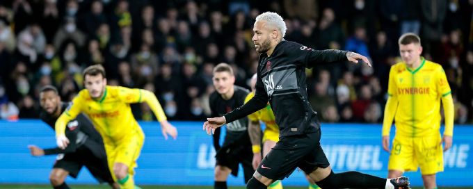 Neymar squanders penalty as Paris Saint-Germain slump to shock loss at Nantes