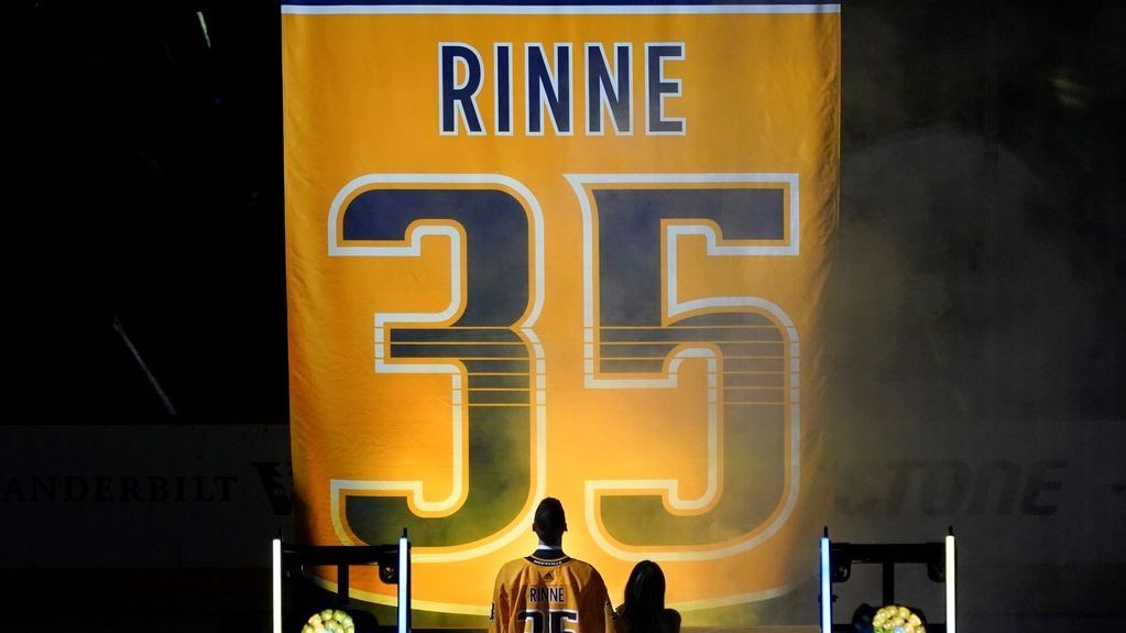 Former goalie Pekka Rinne’s No. 35 becomes first jersey retired by Nashville Predators