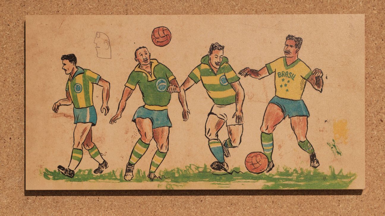 Mungkinkah Brasil asuhan Pele memenangkan Piala Dunia dengan seragam bergaris, lingkaran, atau bahkan selempang?  Pameran baru menceritakan kisah sepak bola melalui desain