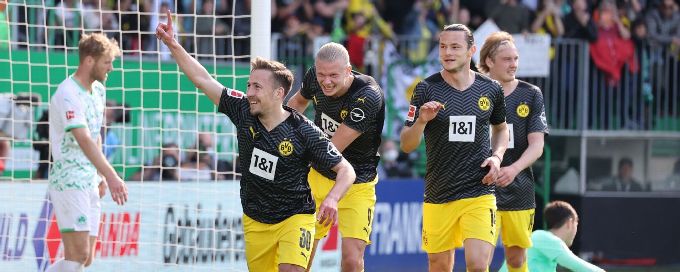 Dortmund seal second spot in Bundesliga with win over relegated Greuther Fuerth