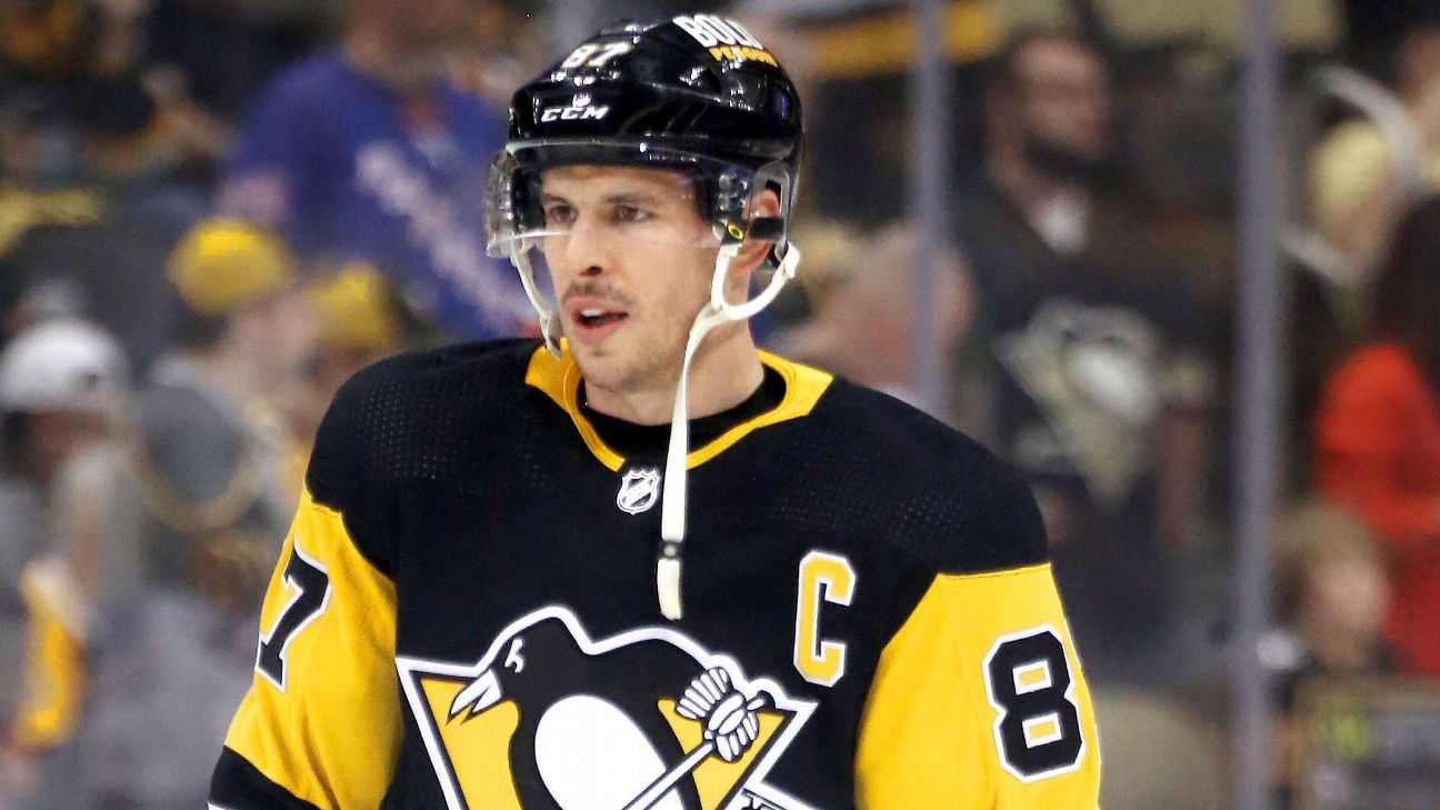 Pittsburgh Penguins captain Sidney Crosby remains set for evaluation on upper-body injury