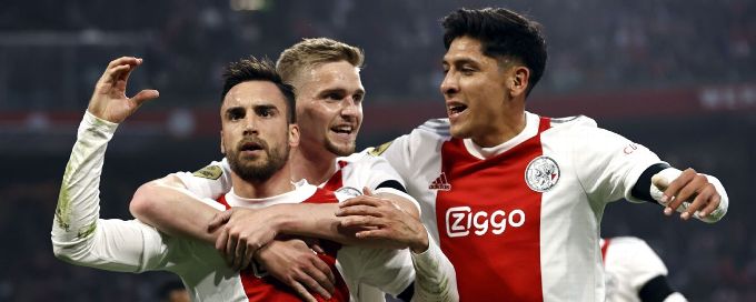 Ajax smash five past Heerenveen to secure Eredivisie title