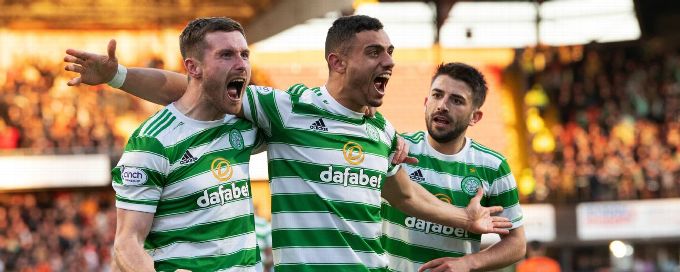Celtic clinch league title with 1-1 draw at Dundee United